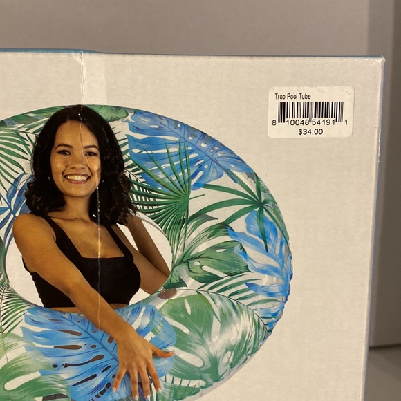 PoolCandy Tropical Palms Jumbo Pool Tube Float 48" Resort Collection NEW! - Picture 8 of 11